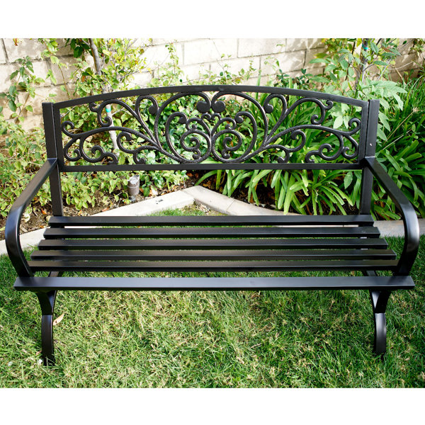 Belleze Metal Garden Bench & Reviews Wayfair